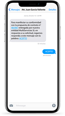 Aceptación SMS Reply